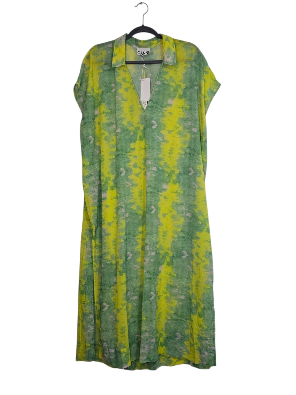 Ganni Kaftan Kelly Green light and airy Organic Cotton Flowy Versatile - Picture 3 of 11